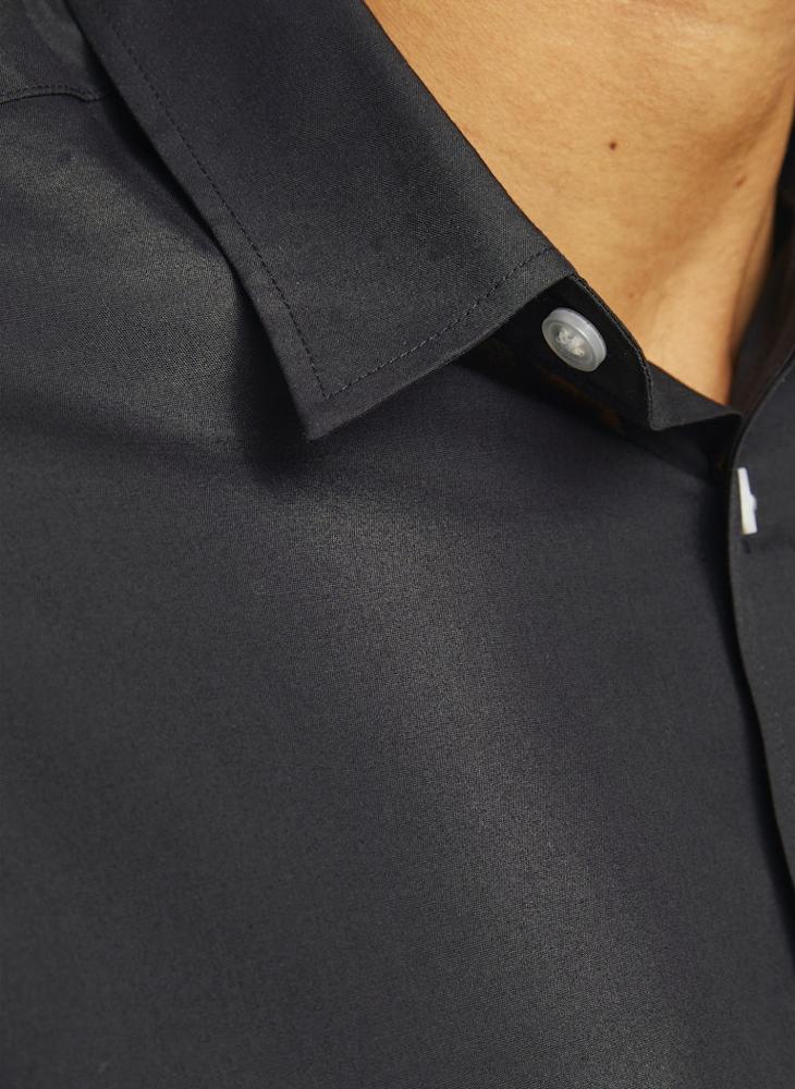 ج ج ريبل قميص بأكمام طويلة بقصة ضيقة بلون سادة - Image 3