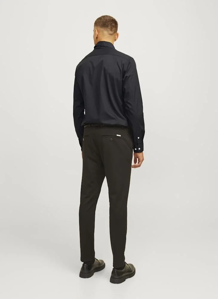 JJ Rebel Long sleeve slim fit solid shirt