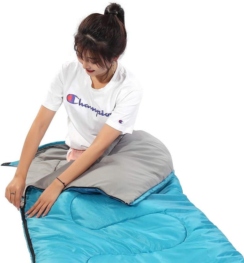 SWTMERRY Sleeping Bag 3 Seasons (Summer, Spring, Fall) Warm & Cool Weather - Lightweight,Waterproof Indoor & Outdoor Use for Kids, Teens & Adults for Hiking and Camping - Image 5