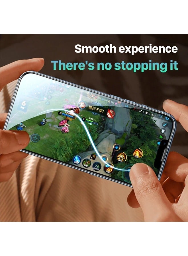 ميقيا Miqia طبقة حماية من الزجاج المقسى عالي الجودة لهاتف IPhone 15 Pro Max مغطى بالكامل بصندوق إصلاح سريع 9H HD عرض واقي شاشة إزالة الغبار التلقائي - Image 5