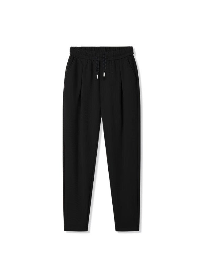 Markless Casual Pants For Men, Autumn And Winter Versatile Simple Loose Straight Comfortable Trousers, Men's 3852, Black, Size 29 - Image 4