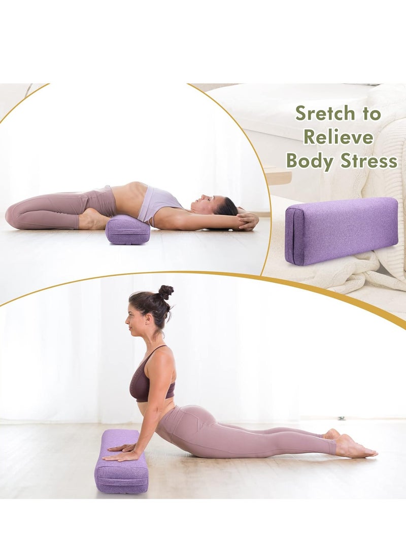 Generic 1 Pack Yoga Bolster Rectangular Meditation Pillow Lightweight Yoga Pillow Yoga Bolster Pillow Yoga Cushion with Carry Handle, Washable Cover Yoga Accessories for Meditation Support  - Image 2