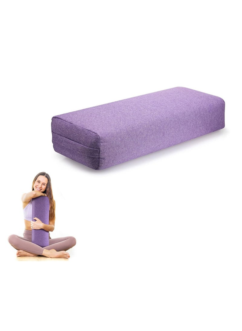 Generic 1 Pack Yoga Bolster Rectangular Meditation Pillow Lightweight Yoga Pillow Yoga Bolster Pillow Yoga Cushion with Carry Handle, Washable Cover Yoga Accessories for Meditation Support  - Image 1