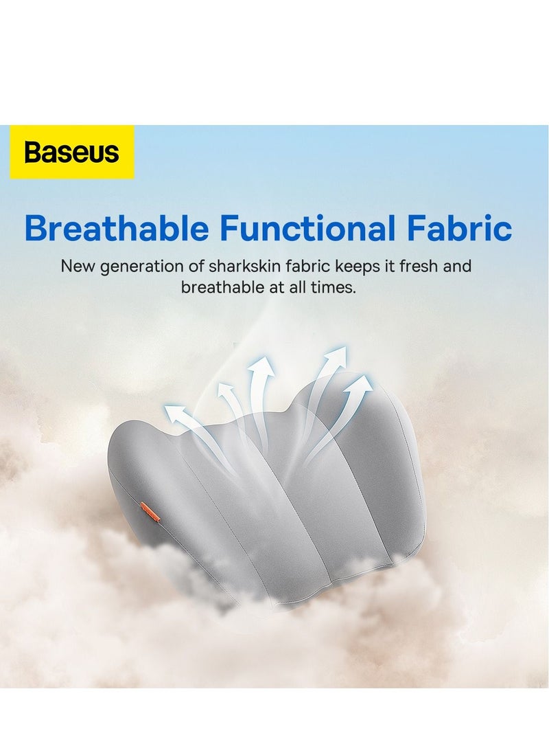 Baseus - Lumbar Support Pillow For Office Chair and Car Seat, Perfectly Balanced Memory Foam , Versatile Use Lower Back Cushion - Grey - Image 1