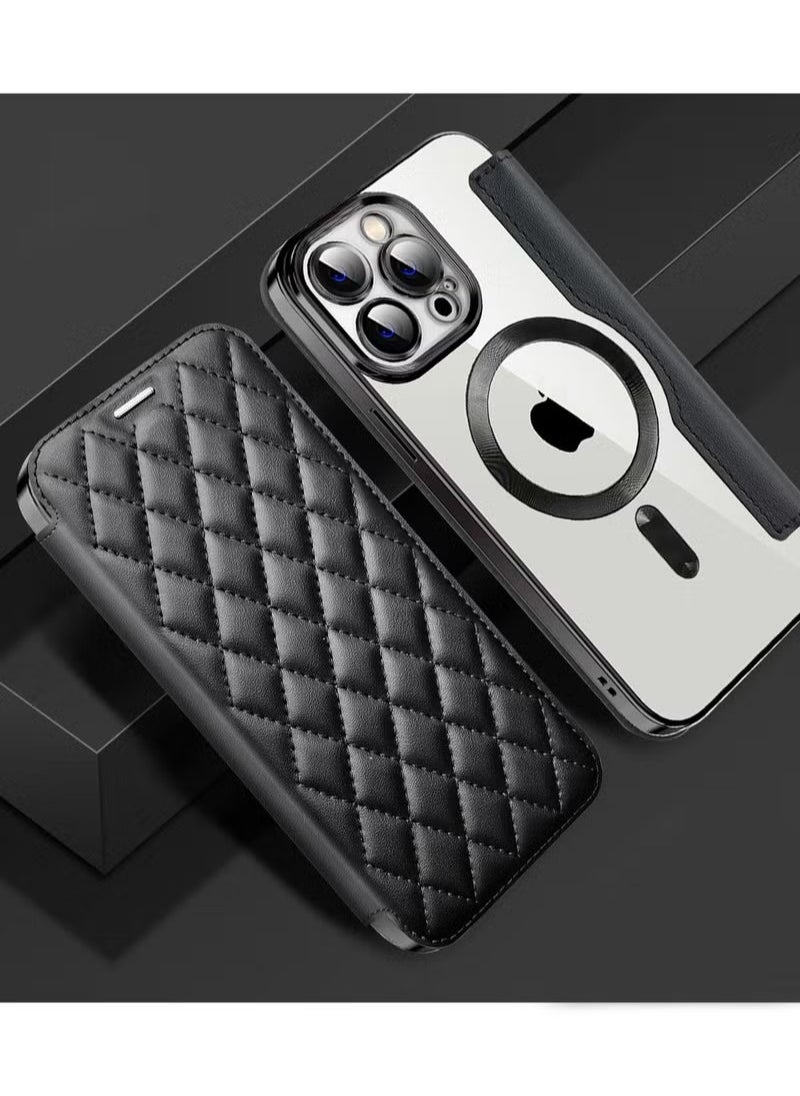 X-level - iPhone 14 Pro Max Case Cover Wallet Compatible With Magsafe Magnetic Shockproof Translucent Back Slim Full Camera Len Screen Protective Flip Protector With Card Slot Leather Cover For 14 Pro Max - Image 1