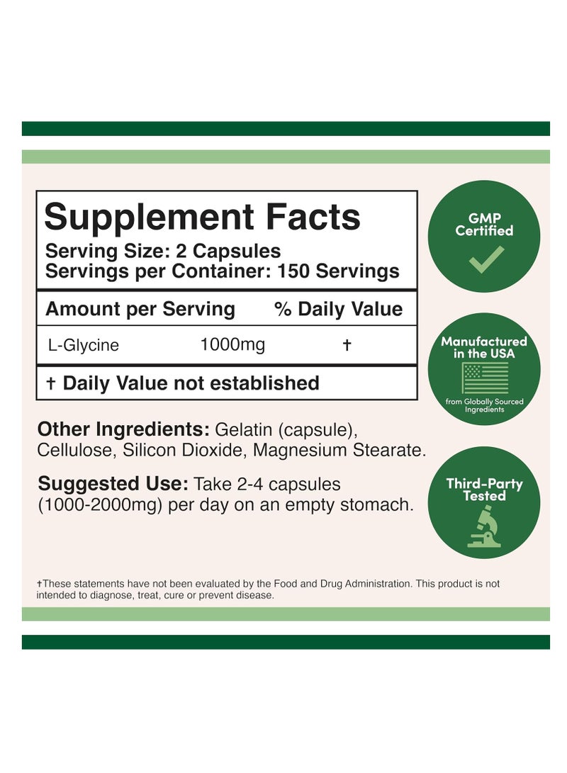 مكمل الجلايسين لصحة الكبد والكلى ١٠٠٠ مجم ٣٠٠ كبسولة - Image 2