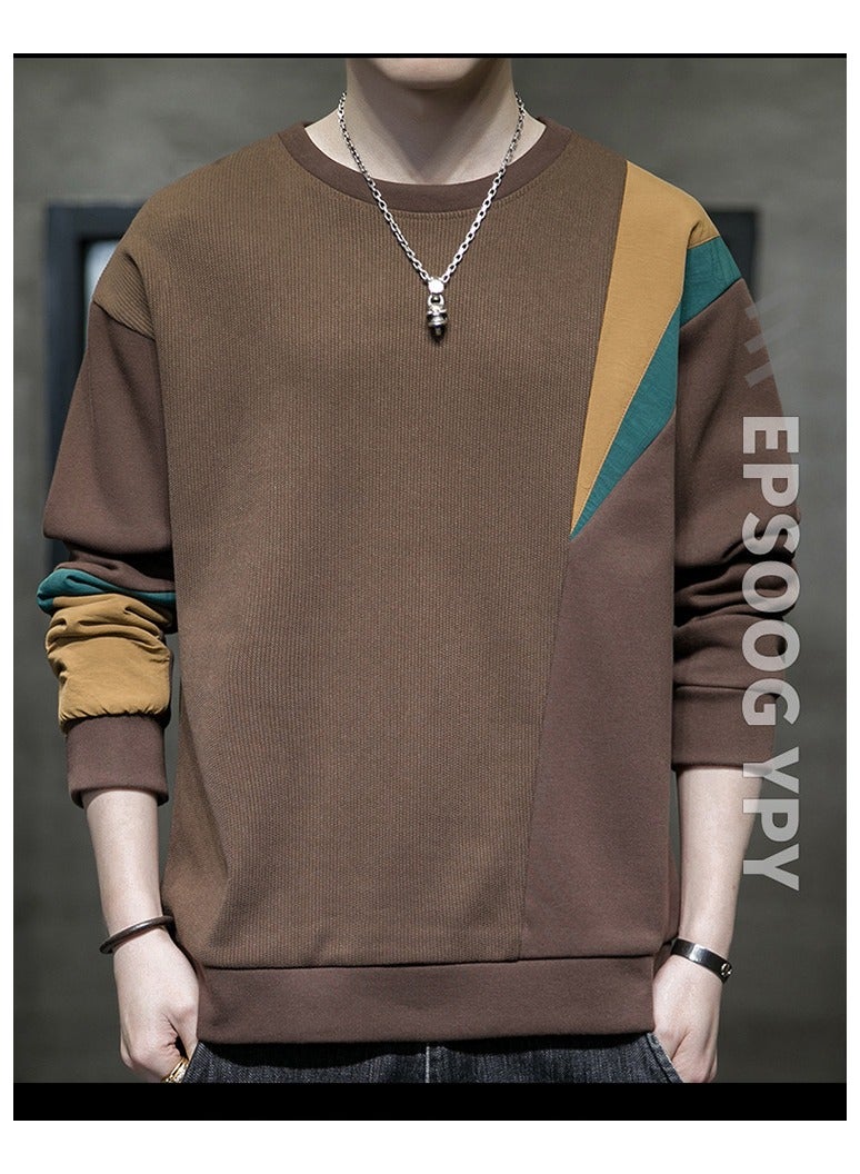 Large Size Fashionable Men's Long Sleeved Easy To Match Sports Hoodie T-shirt  - Image 2