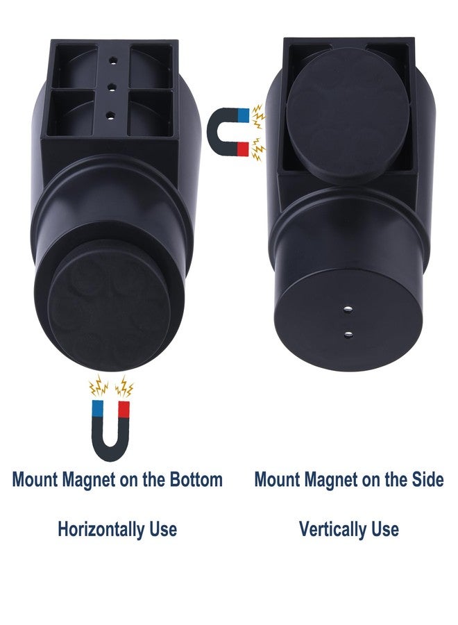 JAZBREY Universal Magnetic Cup Holder, Heavy Duty Plastic Drink Holder, Magnet Cup Holder for Bus Tractor Van RV, Vertical or Horizontal Mount, Fits Most Cup, Bottles, Cans, Tumblers, Black Pack of 1 - Image 2