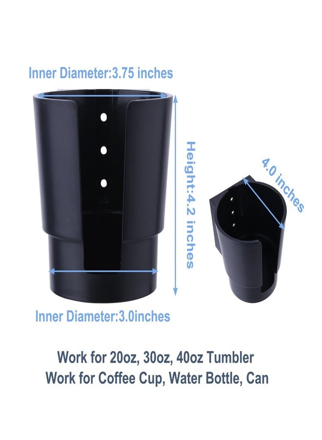 JAZBREY Universal Magnetic Cup Holder, Heavy Duty Plastic Drink Holder, Magnet Cup Holder for Bus Tractor Van RV, Vertical or Horizontal Mount, Fits Most Cup, Bottles, Cans, Tumblers, Black Pack of 1 - Image 5