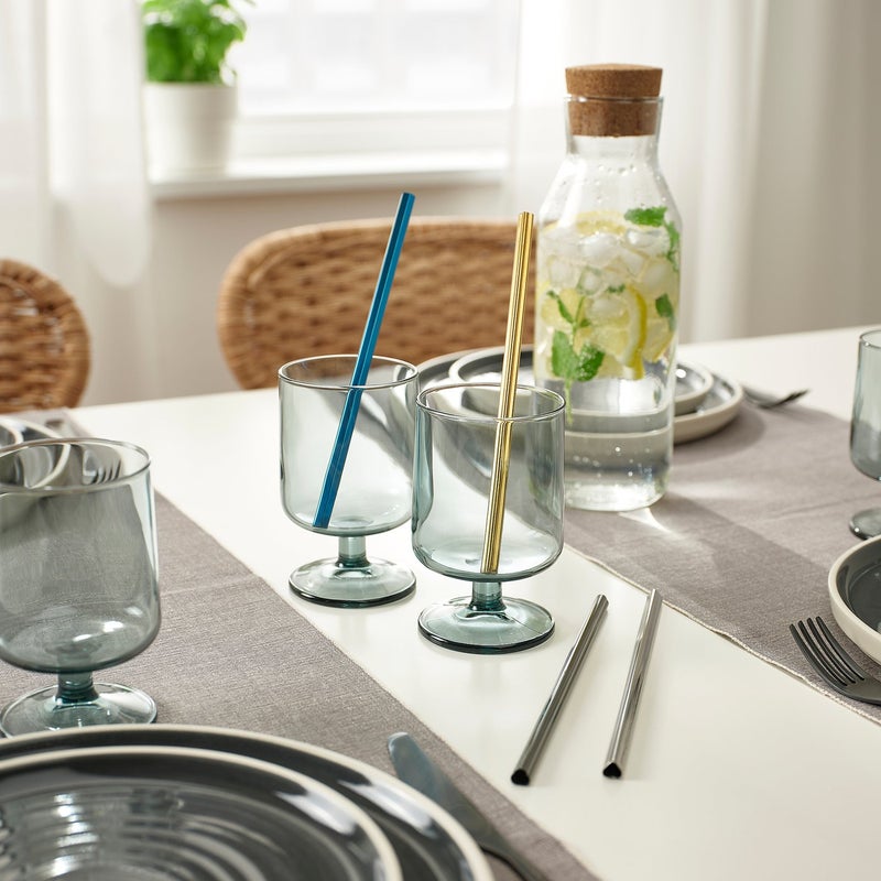Baitique Reusable Stainless-Steel Straws with Cleaning Brush, Mixed Colours, Set of 5 - Image 5