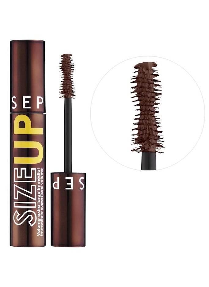 SEPHORA - SEPHORA Size Up Mascara - Supersized Volume, Brown, 12.5ml | Long-Lasting & Smudge-Proof - Image 1