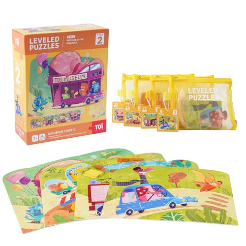 TOI Leveled Puzzles for Kids Aged 25 and Up Toddler Puzzle Preschool Learning Jigsaw Puzzles Large Pieces Educational Game for Boys Girls Cognitive Story Step 2 - Image 1