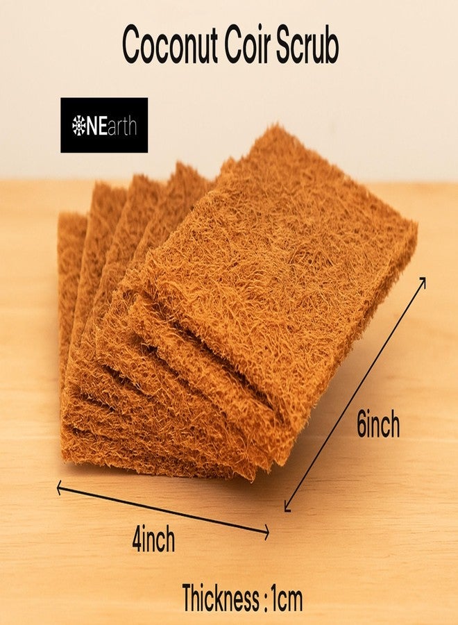 ONEarth Coconut Coir Utensil Scrubbers - Square Shape [Pack of 10] | Natural Kitchen Scrub Pads for Dishwashing & Cleaning | Reusable & Biodegradable | Non-Scratch - Image 4