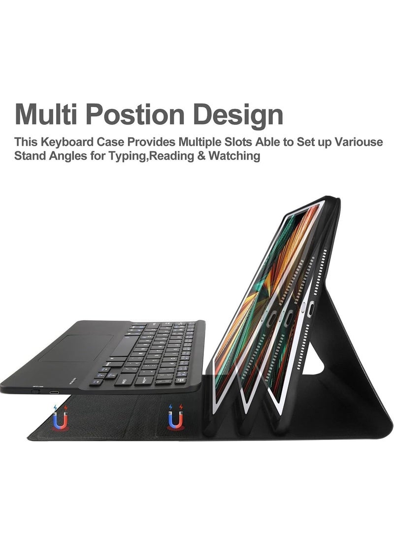 Generic - iPad 9.7 Keyboard Case for iPad 6th Generation 2018 iPad 5th Gen 2017 iPad Air 2 & Air iPad Pro 9.7 Wireless Bluetooth Touchpad Keyboard Protective Case with Pencil Holder - Image 1