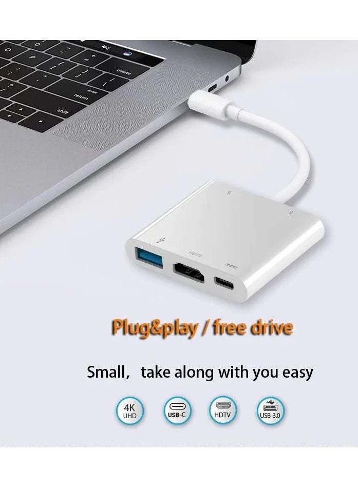 AIRSKY USB C HUB 5 In 1 - USB-C PD + HDMI + USB 3.0 X3