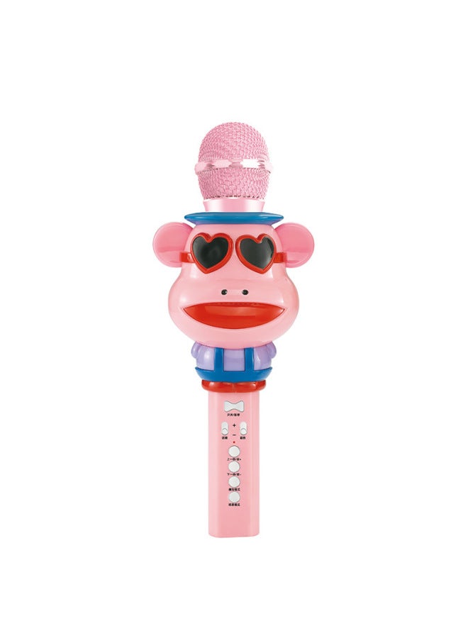 Hot Wireless Bluetooth Karaoke Microphone Children's Home Cartoon Toy Microphone Audio Integrated Karaoke Treasure - Image 1