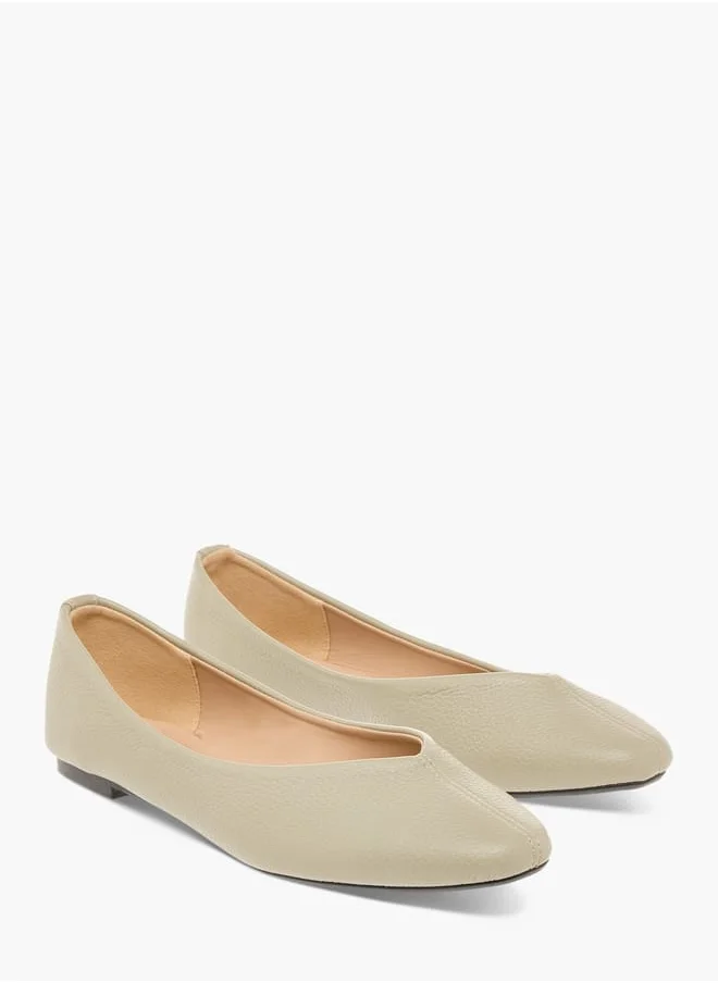 Flora Bella By Shoexpress Women Textured Slip-On Ballerina Shoes