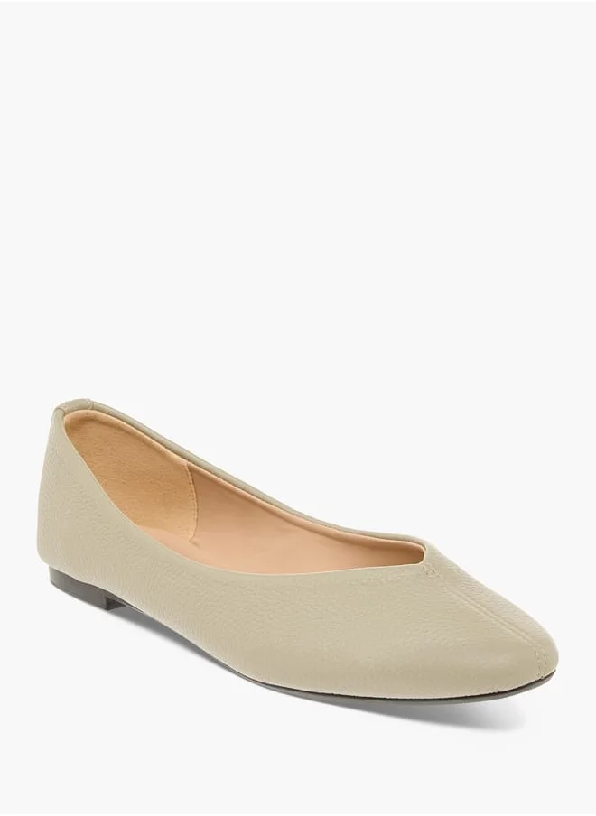 Flora Bella By Shoexpress Women Textured Slip-On Ballerina Shoes