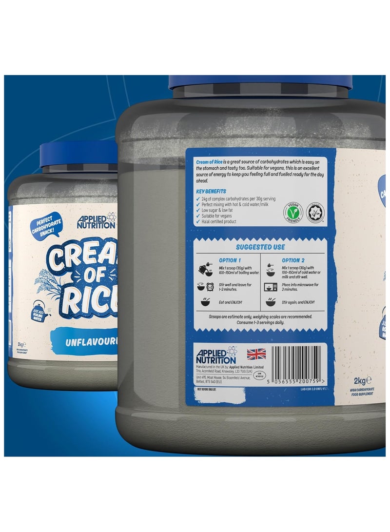 Applied Nutrition Cream of Rice Unflavored  67 Servings 2kg - Image 4