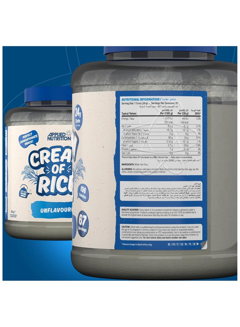 Applied Nutrition Cream of Rice Unflavored  67 Servings 2kg - Image 5