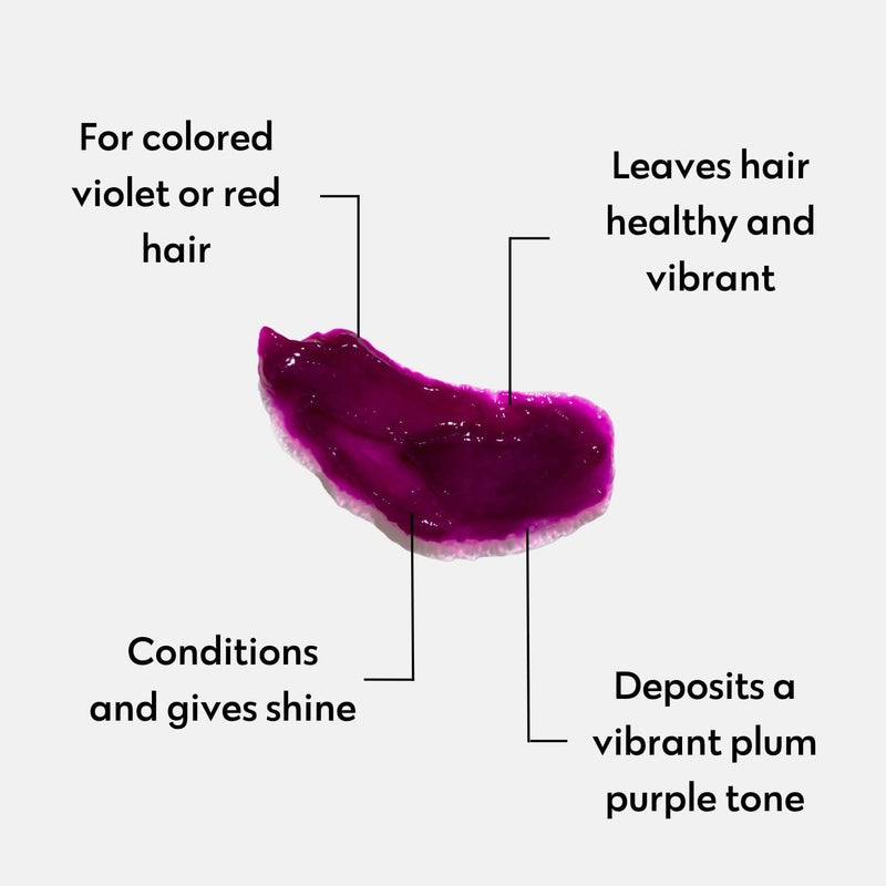 Four Reasons Color Mask - Plum - (27 Colors) Toning Treatment, Color Depositing Conditioner, Tone & Enhance Color-Treated Hair - Semi Permanent Hair Dye, Vegan and Cruelty-Free, 6.76 fl oz - Image 4