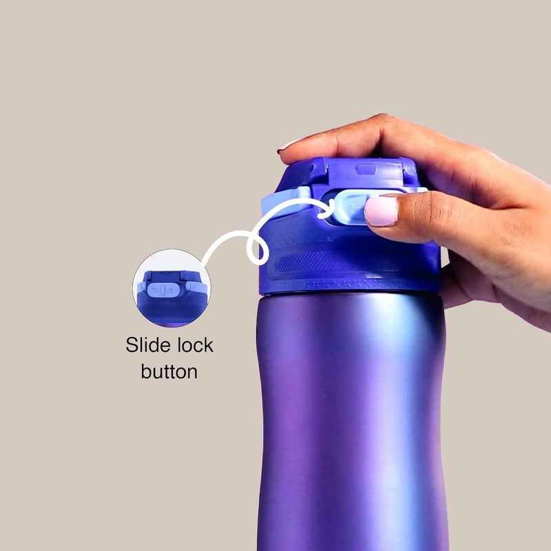 Headway Oslo Thermosteel Water Bottle with Infuser Meridian Blue 750 ml-2 Years Brand Warranty | Triple Layer Vacuum Insulated Flask | Hot for 8+ Hours & Cold for 18+ Hours | Ideal for Home & Office - Image 3