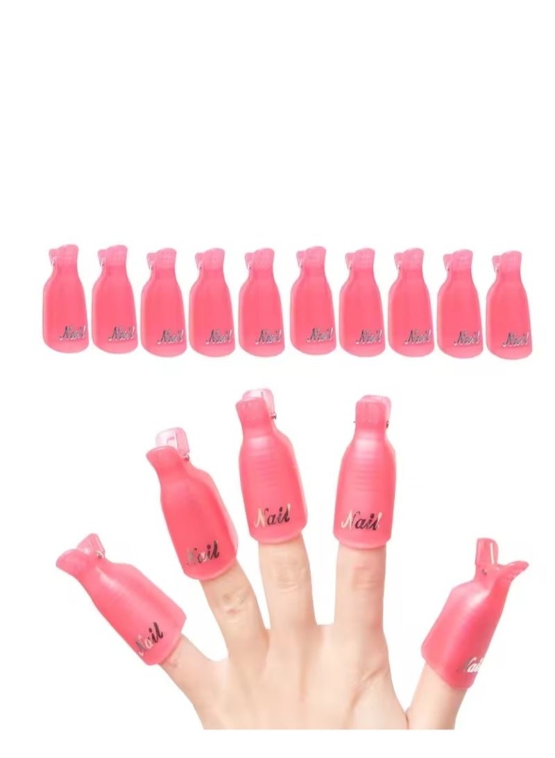 XiuWoo 20 pcs Gel Polish Nail Off Remover Cleaner Wrap Clip Cap DIY Silicone Wearable Nail Soak Soakers for UV Gel Polish Remover - Image 1