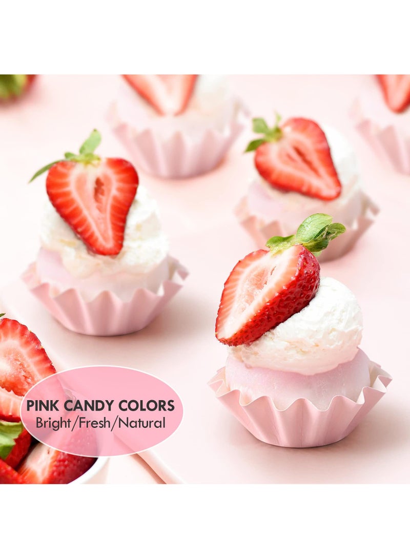 Sweet seven Baking Cups for Cupcakes & Muffins - Greaseproof Pink Liners for Parties, Weddings, Baby Showers, Birthdays - Pack of 100 - Image 2