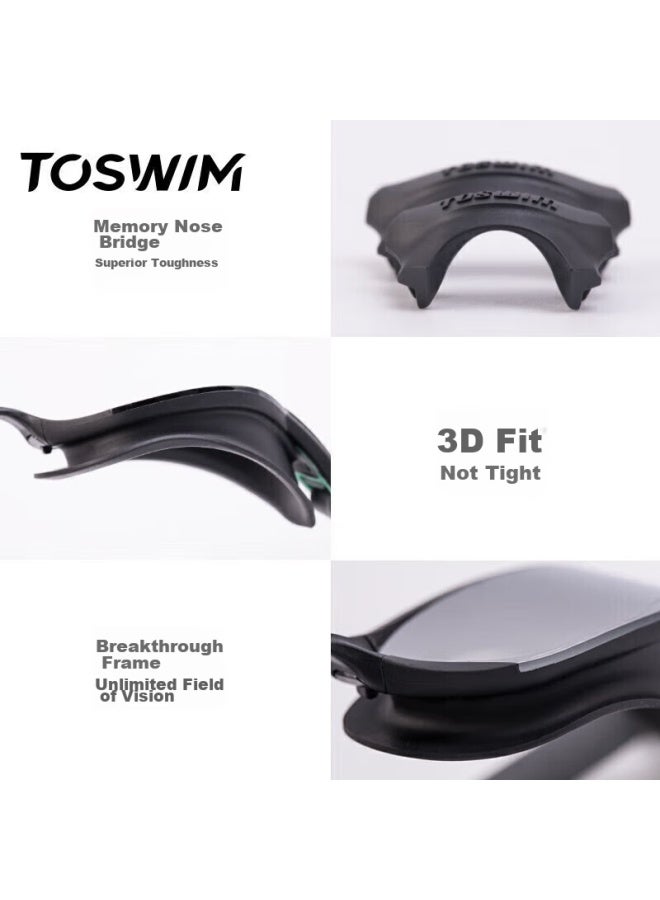 Toswim Large Frame Swimming Goggles For Men And Women, Waterproof Anti-fog High Definition Swim Gl, Wuzhao Island - Image 3