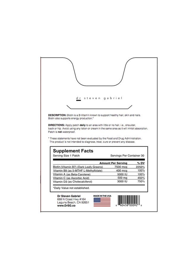 Dr. Steven Gabriel | Biotin | Supports Cellular Energy Production | 30 Quantity - Image 3