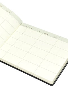 FIS Executive Visitor Book, Italian PU Cover with Sewing, Ivory Paper, 100 gsm, Round Corners, Arabic and English, 120 Sheets, Size: 200 x 250 mm, Black Colour - FSCLEXVI01A  - Image 3