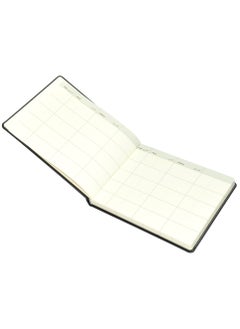 FIS Executive Visitor Book, Italian PU Cover with Sewing, Ivory Paper, 100 gsm, Round Corners, Arabic and English, 120 Sheets, Size: 200 x 250 mm, Black Colour - FSCLEXVI01A  - Image 4