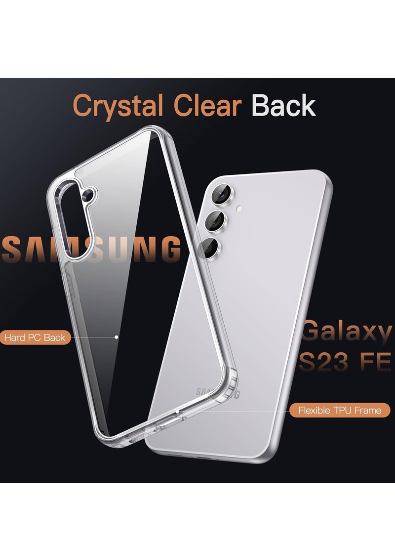 BORTONY Samsung S23 FE Case 6.4 inch Crystal Clear Flexible Cover for Galaxy S23 FE Slim Thin Non-Yellowing Soft TPU Shockproof Protective Phone Case for Samsung Galaxy S23 Fe - Image 3