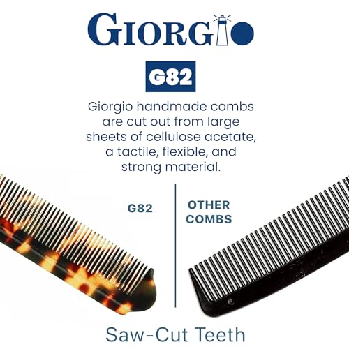 Giorgio G82 Fine Tooth Folding Pocket Comb for Men, for Everyday Grooming Styling Hair, Beard or Mustache, Use Dry or with Balms, Handmade, Saw Cut Hand Polished - Image 5