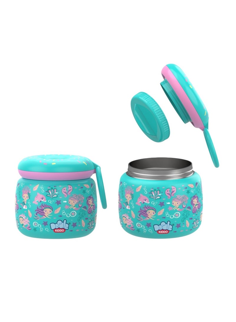 Doodle Kiddo Mermaid Stainless Steel Insulated Food Jar - Image 2