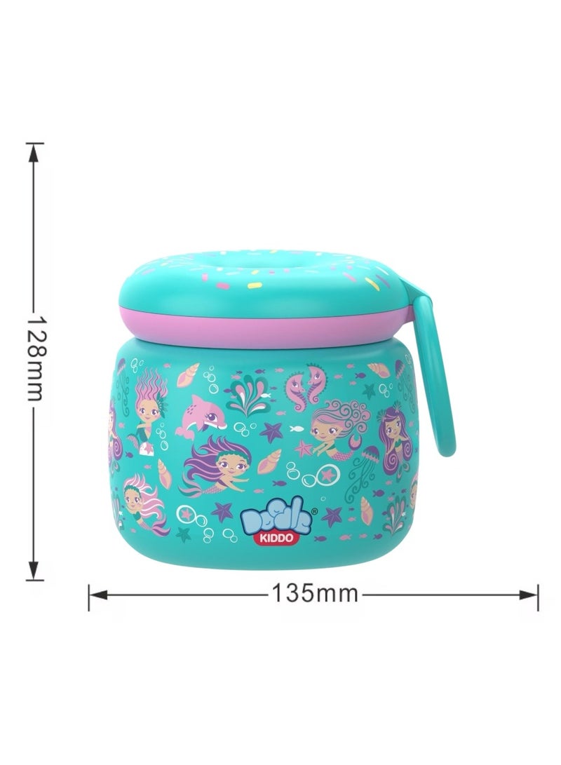 Doodle Kiddo Mermaid Stainless Steel Insulated Food Jar - Image 3