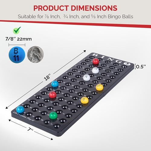 MR CHIPS Bingo Master Board and Easy Read 7/8" Bingo Balls with Fade and Scratch Resistant Large Numbers and Large Letters That Will Never Rub Off - Image 2