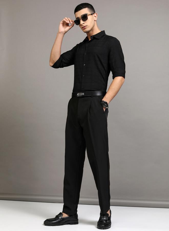 HIGHLANDER Solid Regular Fit Collared Shirt - Image 2