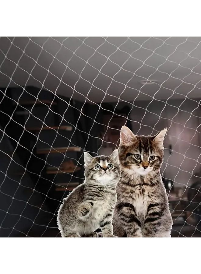 Transparent Nylon Pet Safety Net 118.11x393.7 Inch Anti Fall Barrier For Balcony Windows Stairs - Image 5