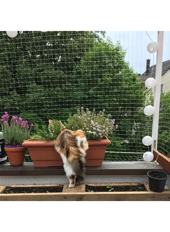 Transparent Nylon Pet Safety Net 118.11x393.7 Inch Anti Fall Barrier For Balcony Windows Stairs - Image 3