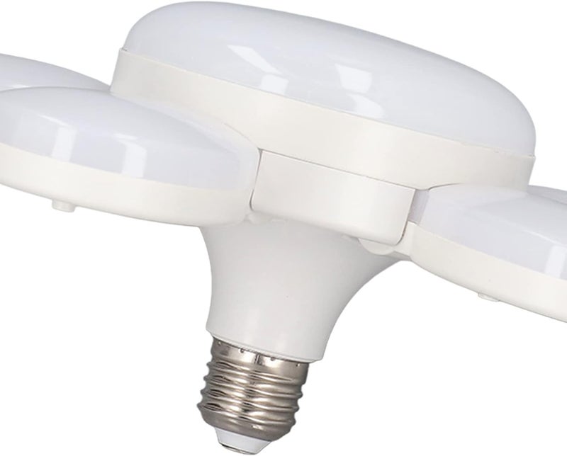 LED Garage Light, Foldable 50W 8000LM White 6500K, E27 E26 Base - High Brightness, Adjustable Angle, Ideal for Warehouse and Balcony - Image 2