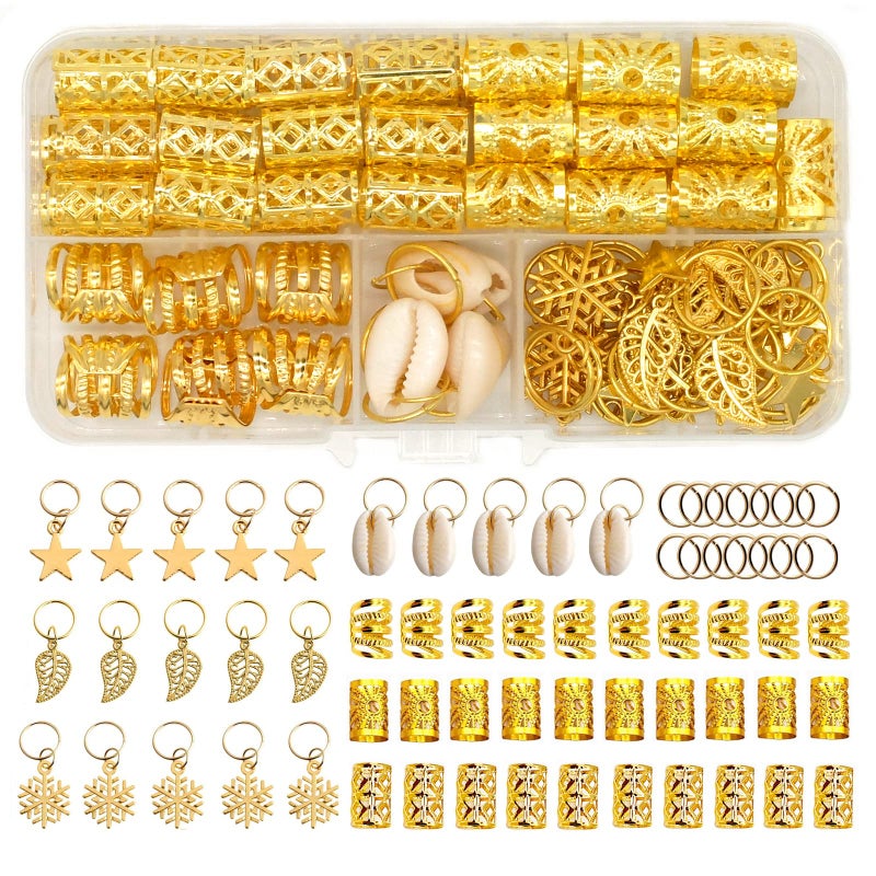 102 Pieces Dreadlocks Loc Hair Jewelry for Women Braids Hair 20 Pieces Loc Jewelry Accessories for Braiding Hair Big Braids Hair Rings for Dreadlocks