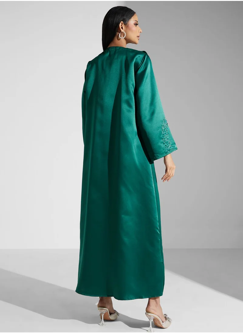 Khizana Embellished Detail Abaya With Sheila