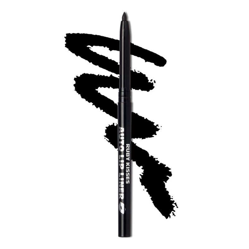Ruby Kisses Ruby Kisses Auto Lip Liner Pencil Long Lasting Smooth Application Mechanical Lip Liner Pencil Black