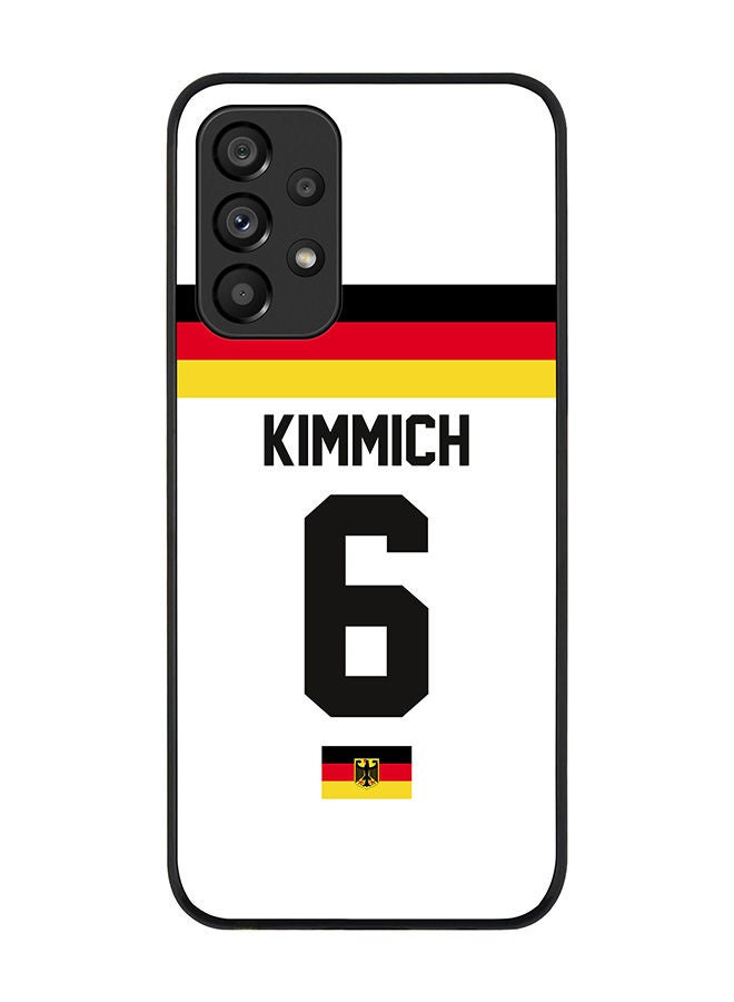 Stylizedd Rugged Black edge case for Samsung Galaxy A33 5G Slim fit Soft Case Flexible Rubber Edges Anti Drop TPU Gel Thin Cover - Football Team - Germany Player Name - Kimmich - Image 1