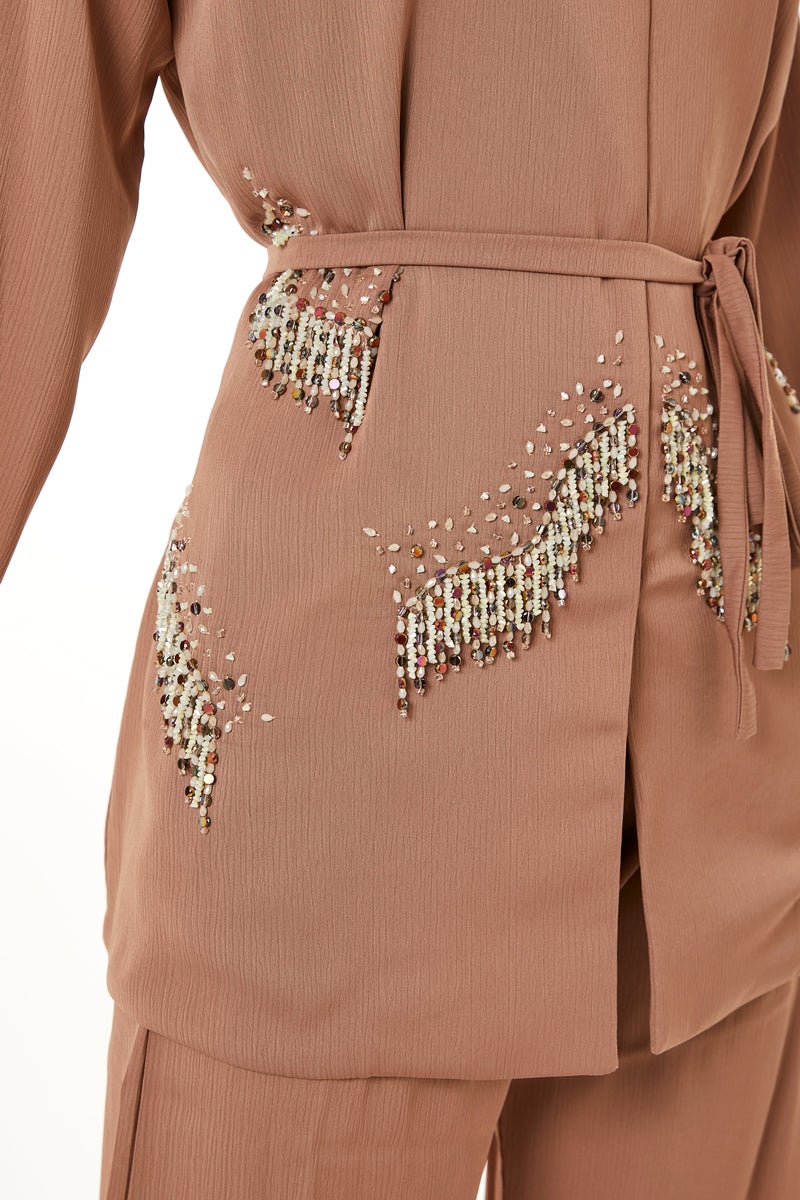 Moistreet Belted Top & Pant Set - Image 4