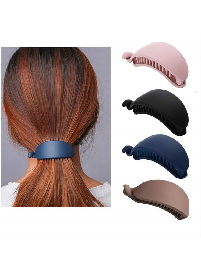 ubrand 4PCS Hair Claw Banana Clips - Nonslip Large Claw Clip for Women and Girls Thin Hair, Strong Hold for Thick Hair - Fashion Accessories for Women Girls - Image 3