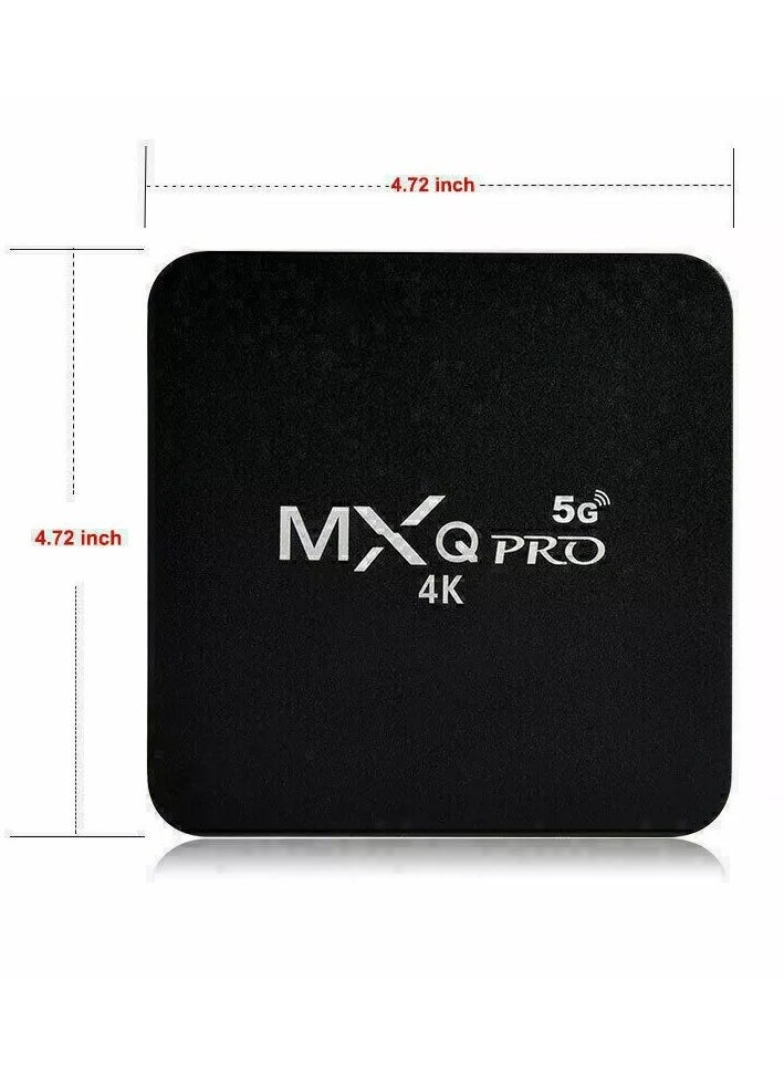 ELTRAZONE - MXQ Pro 4K Android 10.0 Smart TV Box – Ultra HD 64Bit Media Player with 5G Dual-Band WiFi, Quad-Core Processor, HDMI Output, USB & AV Support – High-Speed Home Entertainment Streaming Device for YouTube, Netflix & More - Image 1