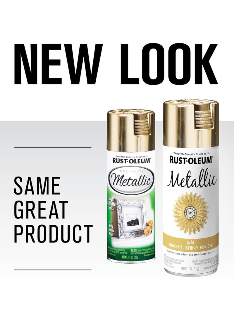 RUST-OLEUM Metallic Gold Spray Paint – Bright Shiny Finish, 312g (11 oz) – Premium Indoor Décor & DIY Projects-1910830 - Image 4