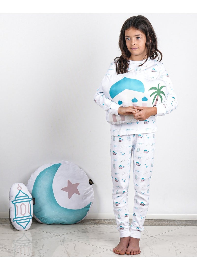 Hilalful HilalFul Pyjama Set For Unisex Kids & Children | 8-10 Years | 100% Organic Cotton | Eco-Friendly | Soft & Breathable Fabric | Kids Sleepwear Clothing | Comfortable | Hypoallergenic | Skin Friendly - Image 2